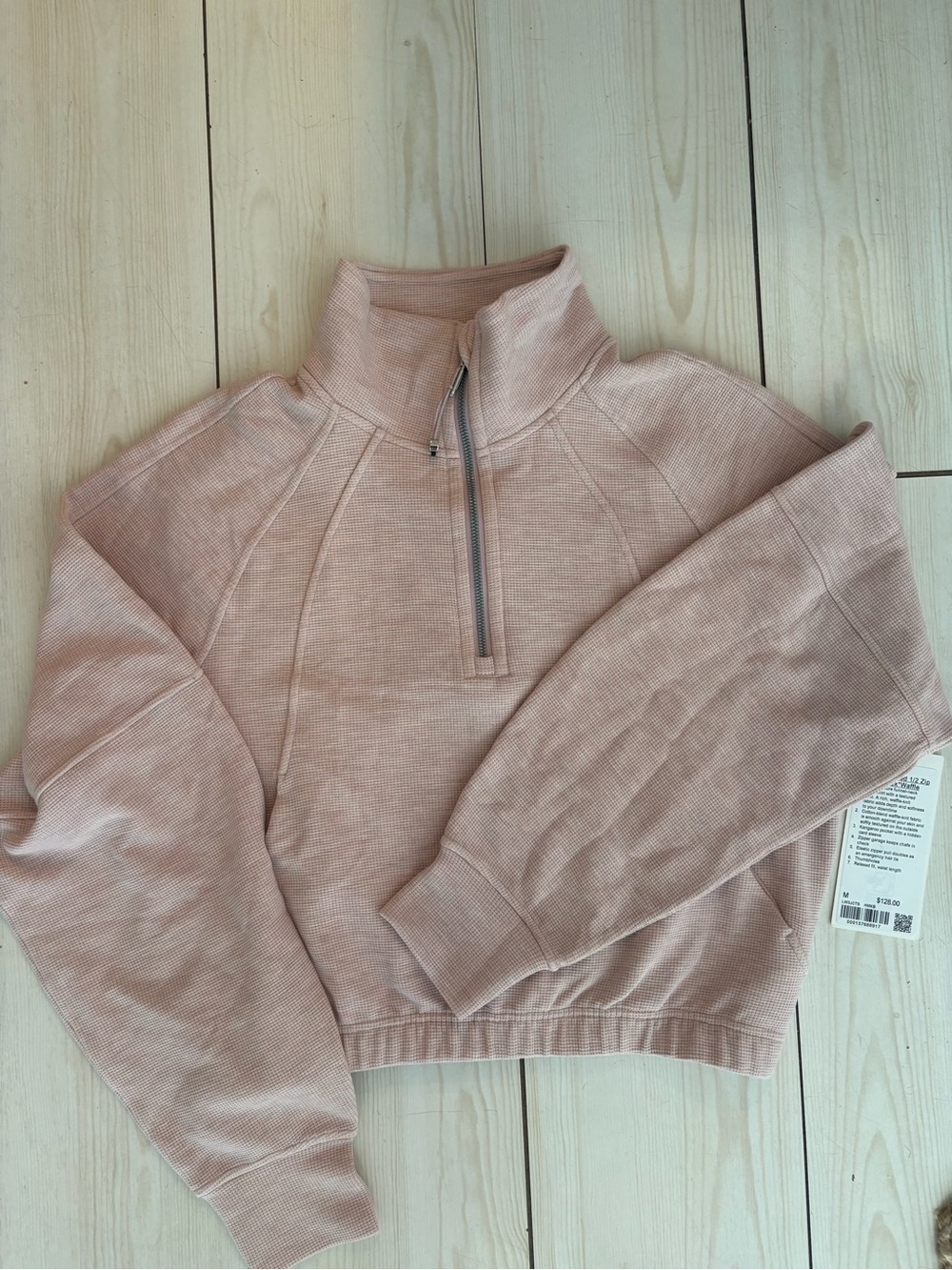 Lululemon Women’s Half-Zip Pullover Sweater in Dusty Pink